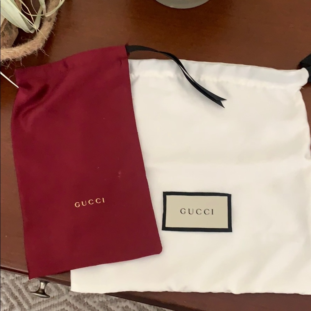 Gucci silk dust bags